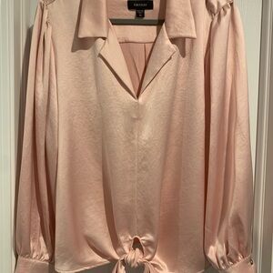 Karen Kane Pink Satin Blouse